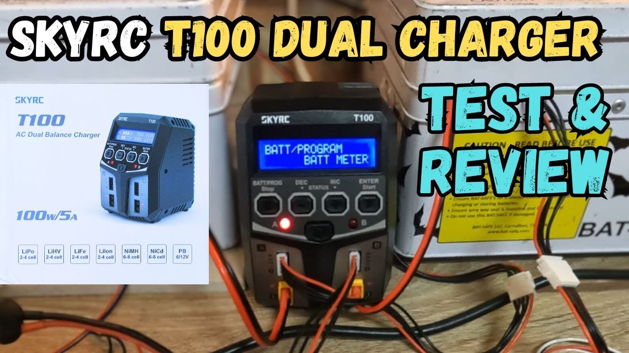 Обзор зарядного устройства SkyRC T100 AC Dual Balance. 100 Вт 5 А 2S на 4S LiPo.