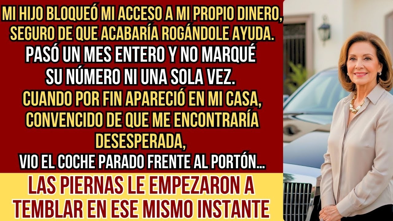 HISTORIAS REALES  Mi hijo bloqueó mi cuenta, esperando que le rogara… pero cuando vio lo que hice