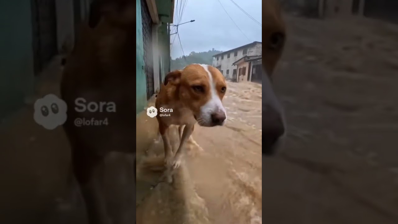 RESCUING THE FLOODED DOG 🌊🐶EXTREME WATER FORCE AND CHAOS FROM THE PORCH 