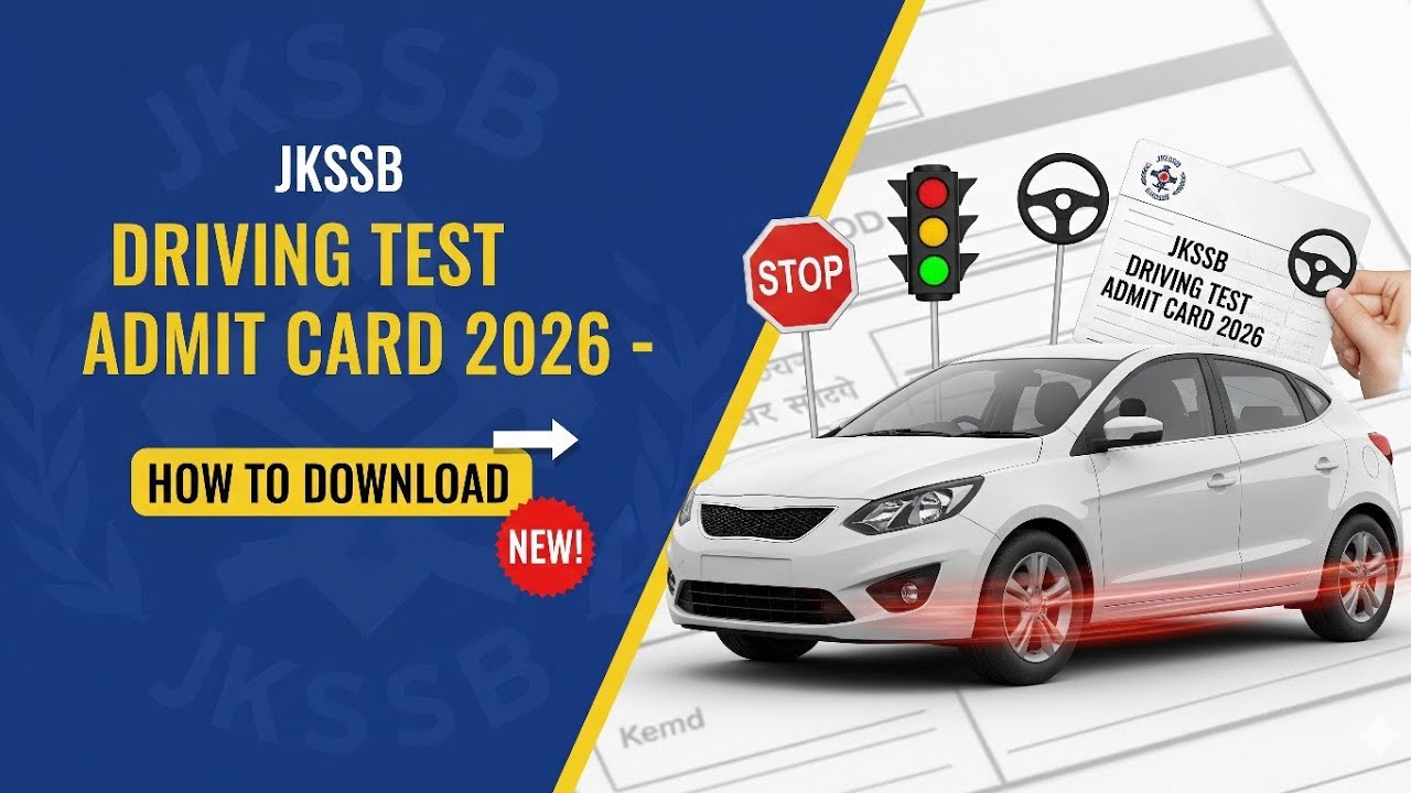JKSSB Update | Driving Test Admit Card | How to Download Admit Card l 2026