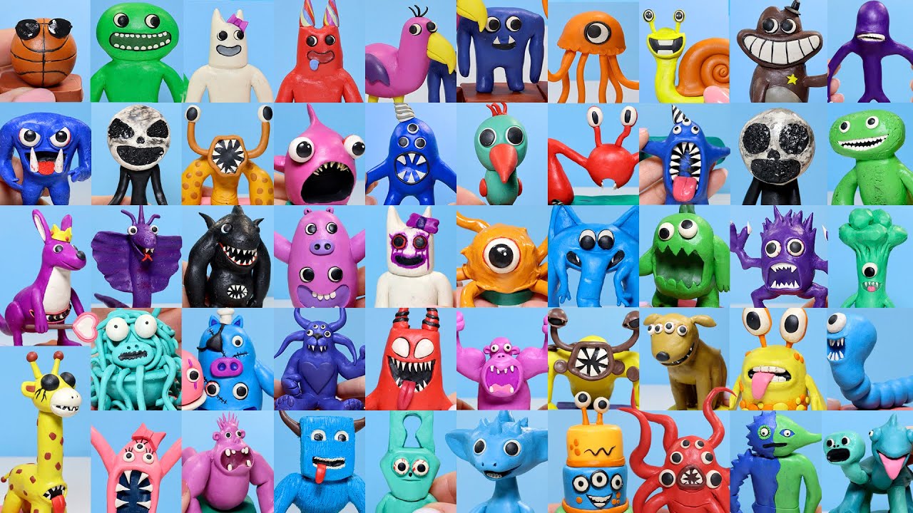 All Bosses Making Garten of Banban 1, 2, 3 and 4 New Monsters Sculptures | Dimia clay