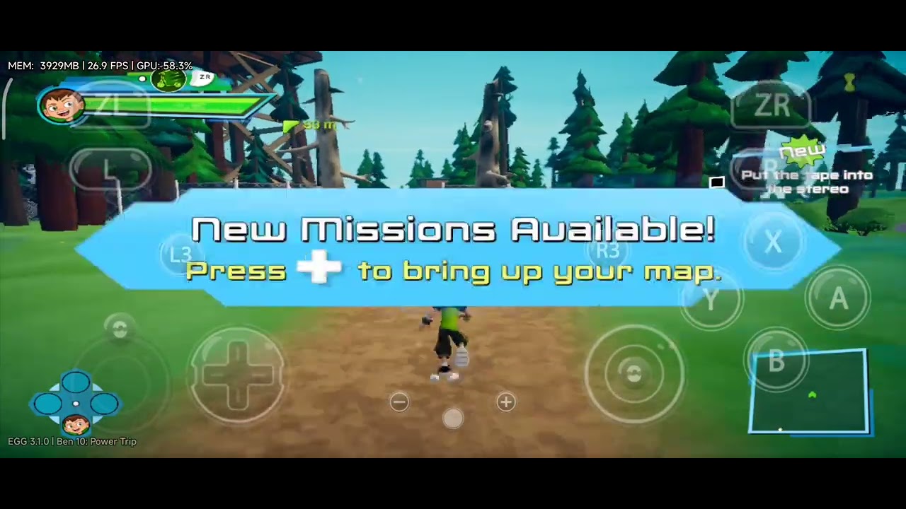 Ben 10 power trip, First mission, egg ns emulator(v_3.1.0)
