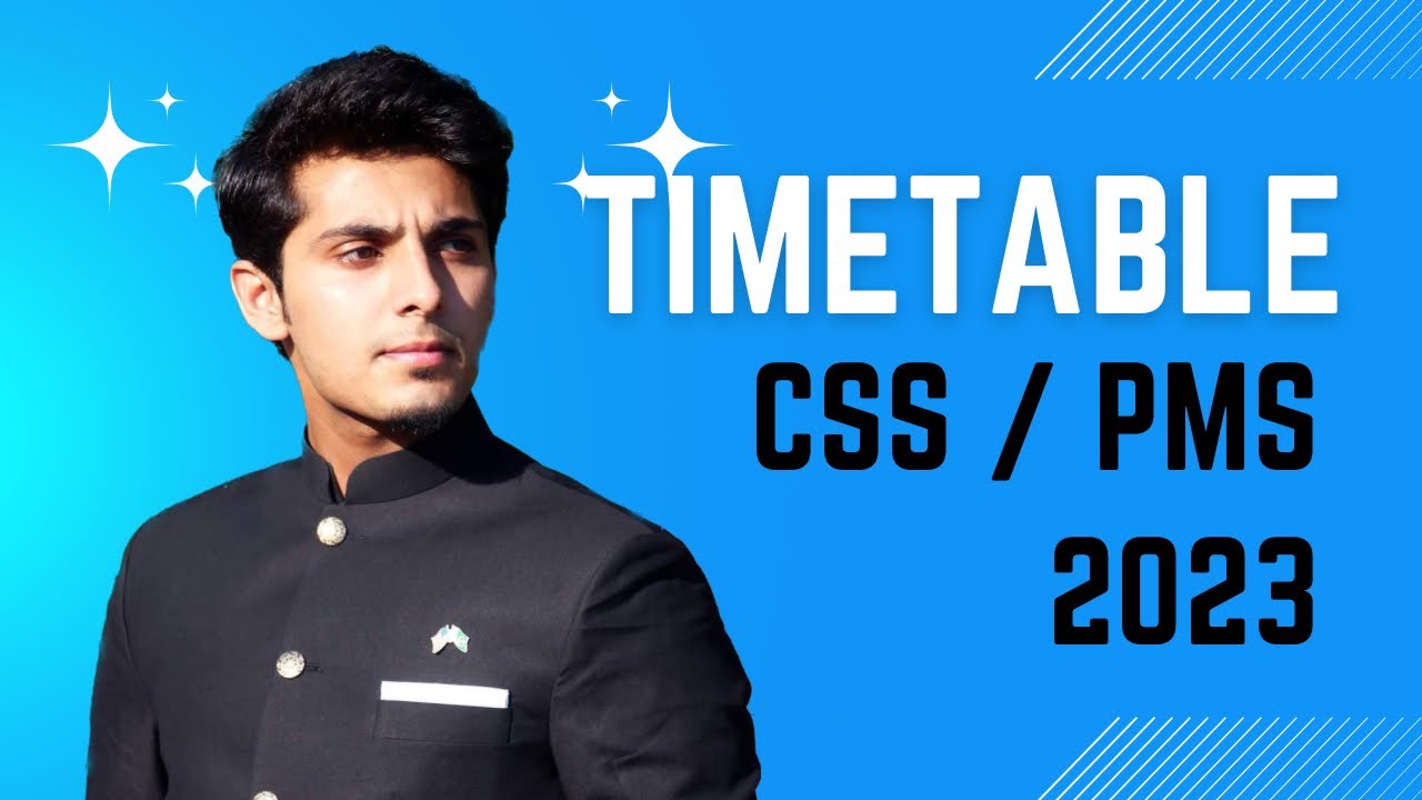 TimeTable for CSS / PMS 2023