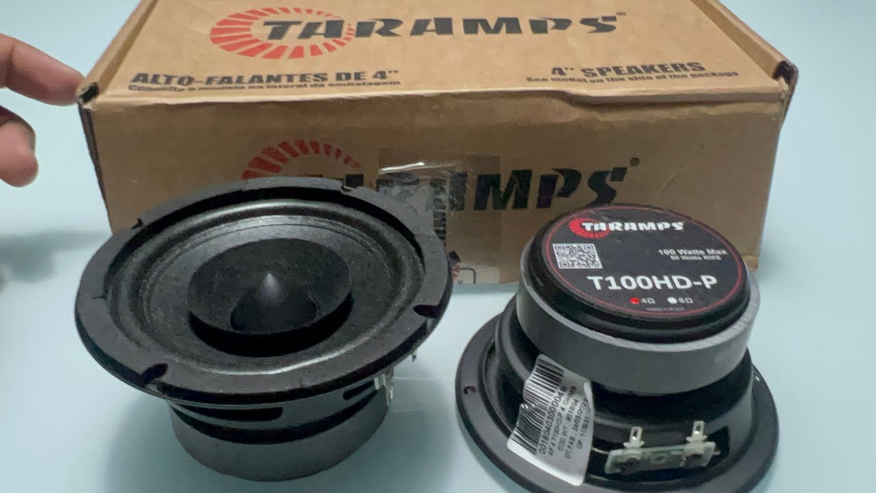 LANÇAMENTO 🚀 TARAMPS 4 POLEGADAS ! PERFEITO PRA SOM COMPACTO E MINI PAREDÃO ! T100hd-p 50rms