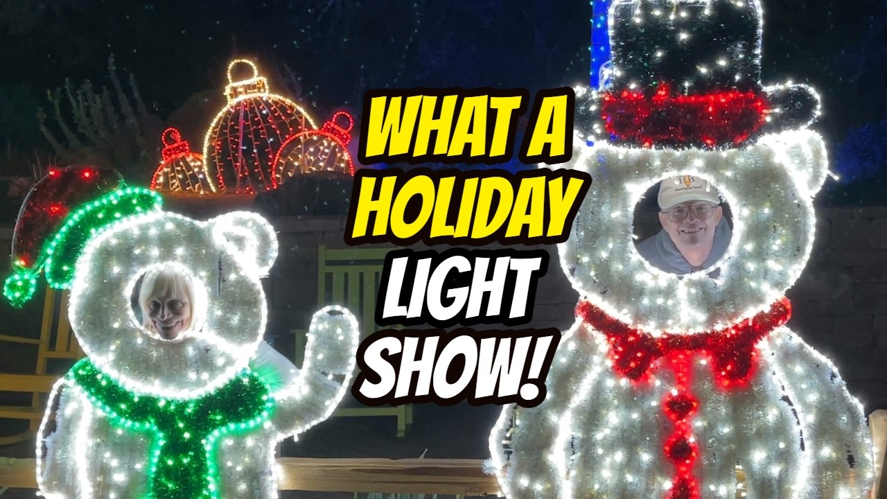 Walking tour of the Living Desert Zoo AT NIGHT! (Our first WILD LIGHTS Holiday walk!)