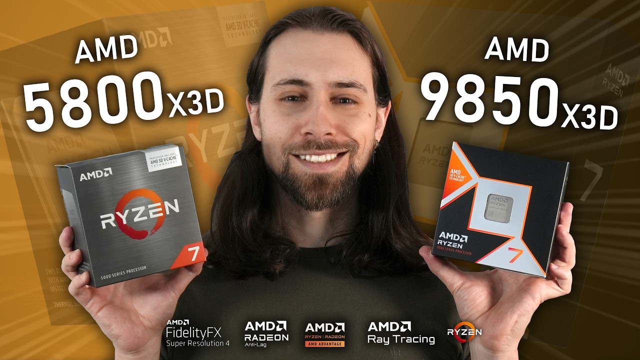 Сравнение производительности и игр R7 5800X3D и R7 9850X3D (1080P и 1440P)