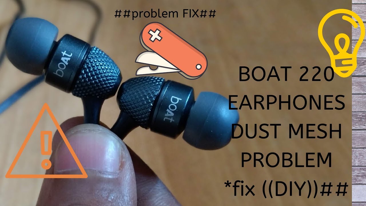 boAt BassHeads 220 Super Extra Bass Wired Headset  ((repairing dust mesh)) ((diy))