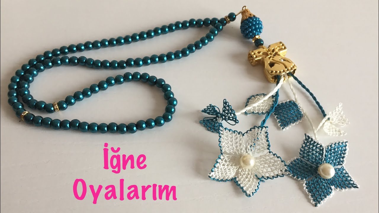 İğne oyası tesbih ucu yapımı