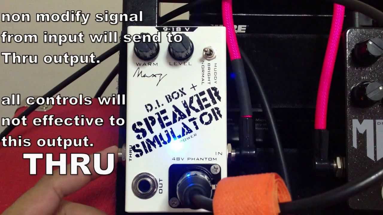 D.I. box + Speaker Simulator ( Cabinet Emulator ) for stomp boxes [HD] w/ English sub.