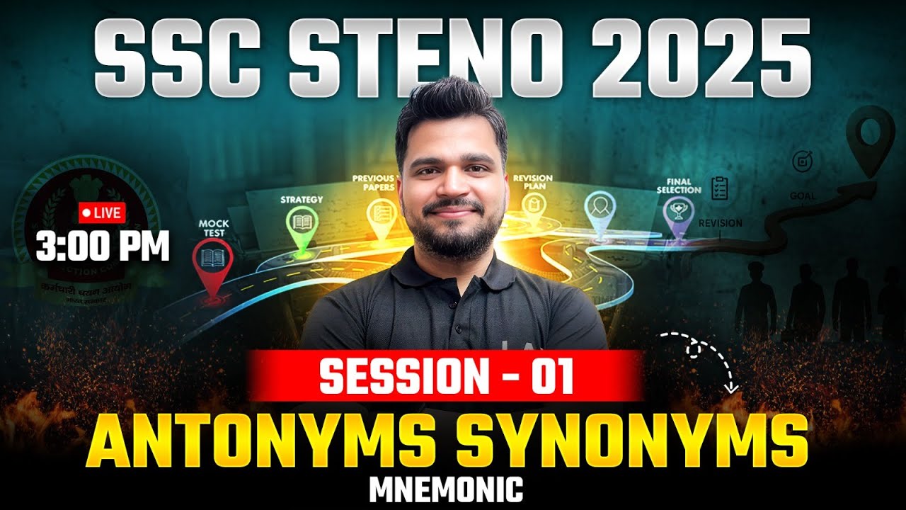 SSC Stenographer 2025 | SSC Steno English Classes 2025 by Piyush Sir | MNEMONICS in English Grammar