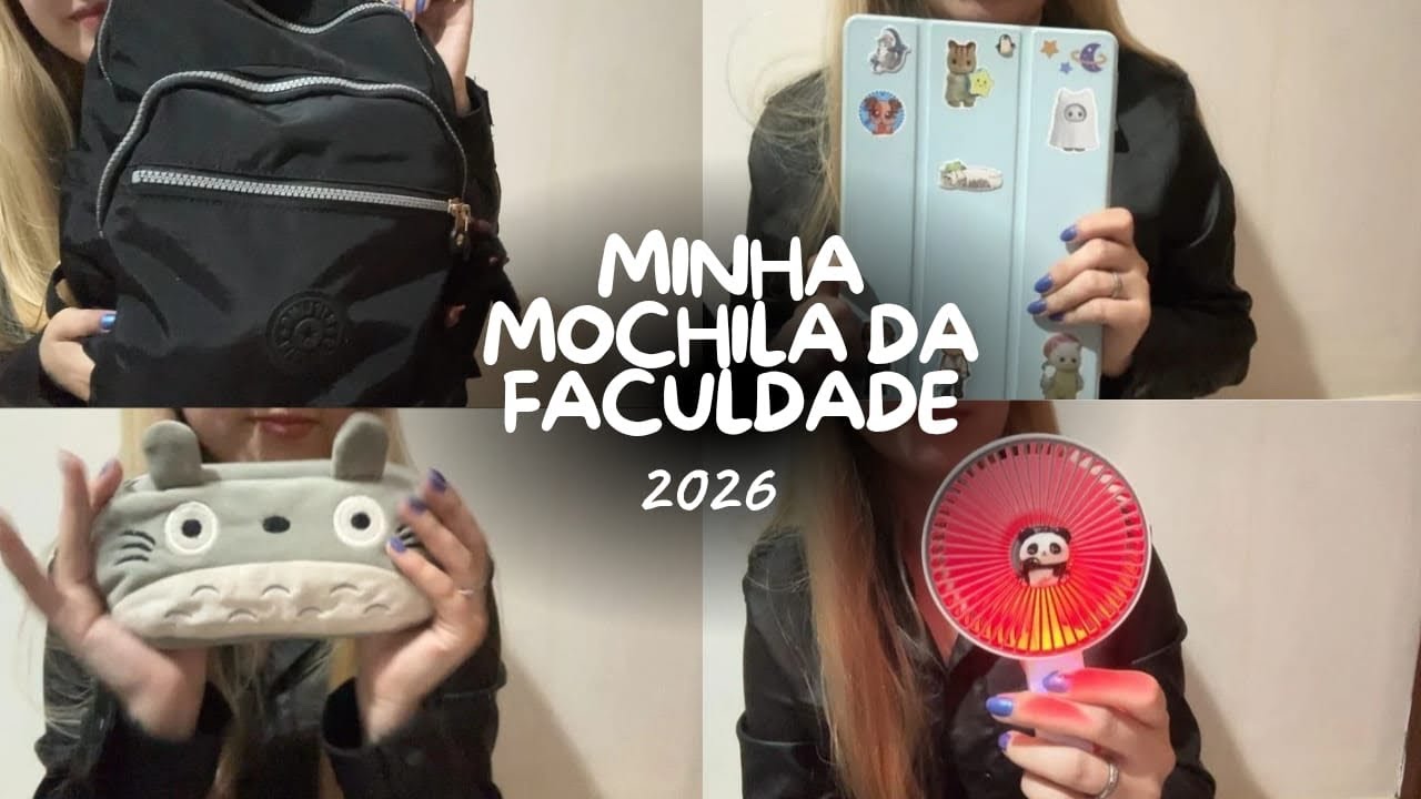 Tudo o que eu levo na mochila da faculdade | estudante de psicologia, último ano