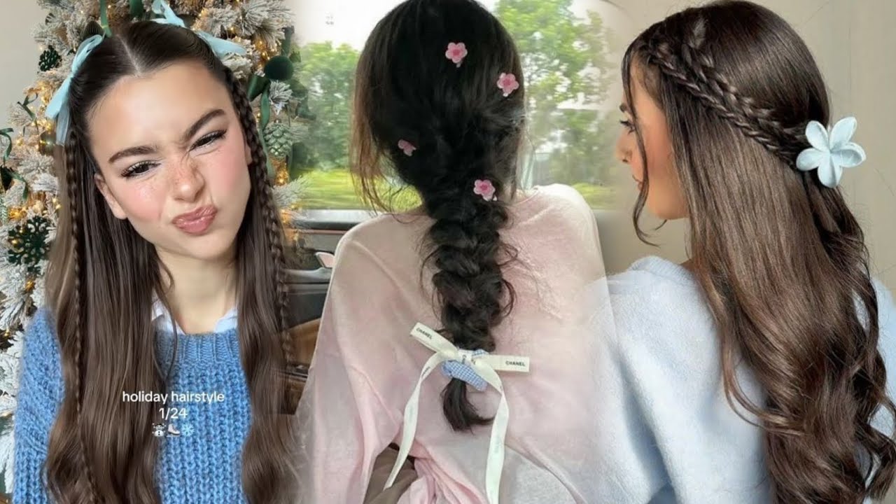 🌸🦢Easy and simple hairstyles for long hair 🌸| Cute , beautiful 🎀✨