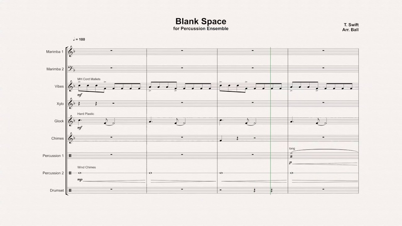 Taylor Swift - Blank Space (Percussion Ensemble)