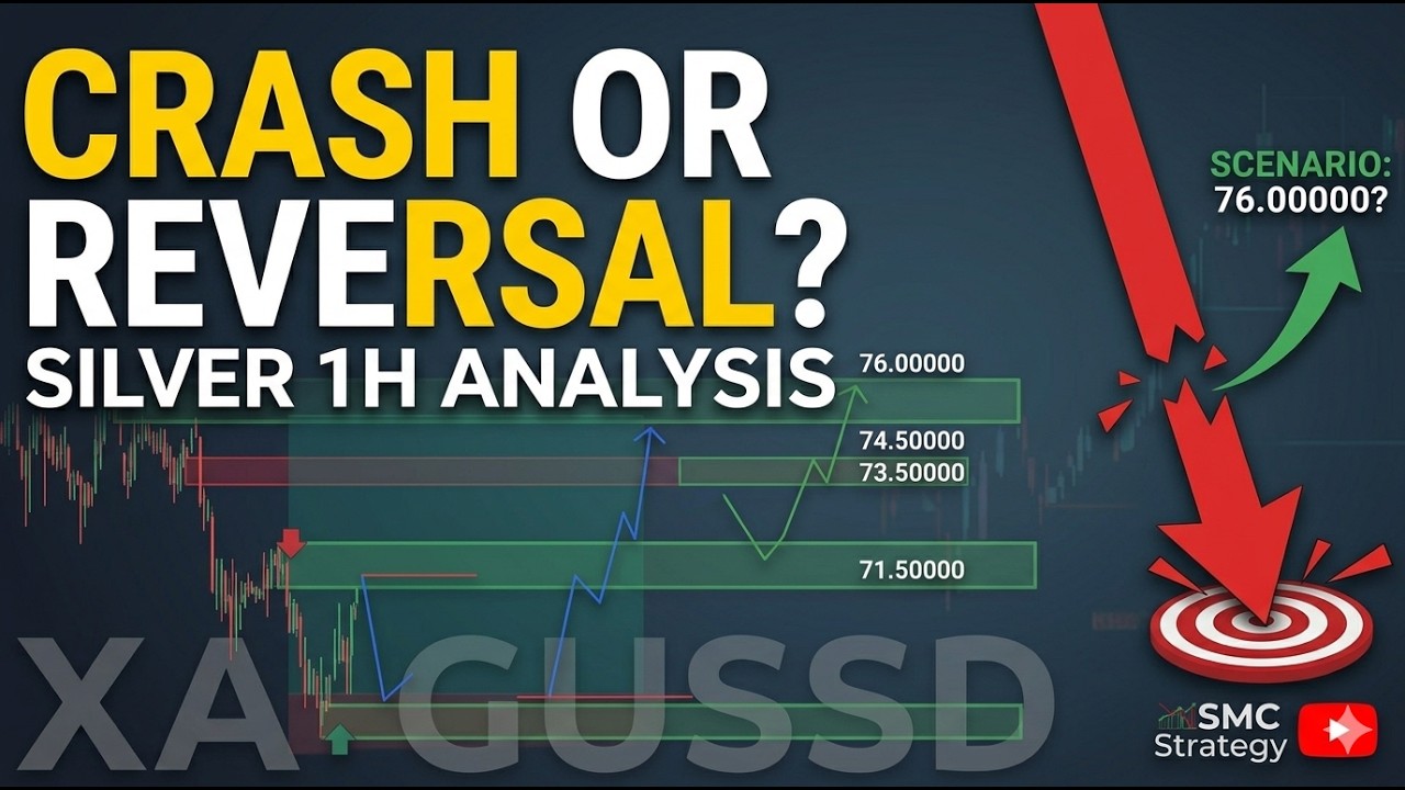 Silver (XAGUSD) Price Action: Crash or Reversal? | 1H SMC Analysis