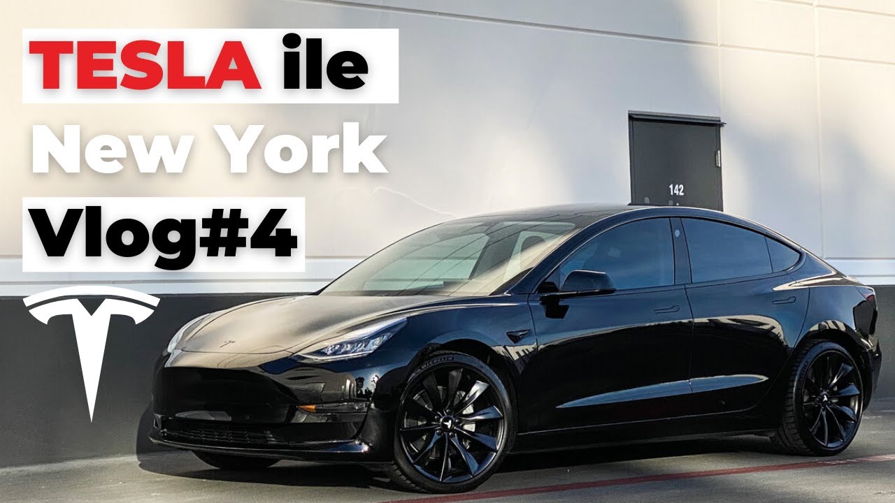 Tesla Model 3 ile New York! | Amerika'da Araba Kiralamak | Yuliana'nın Doğum G&uuml;n&uuml; | #vlog5