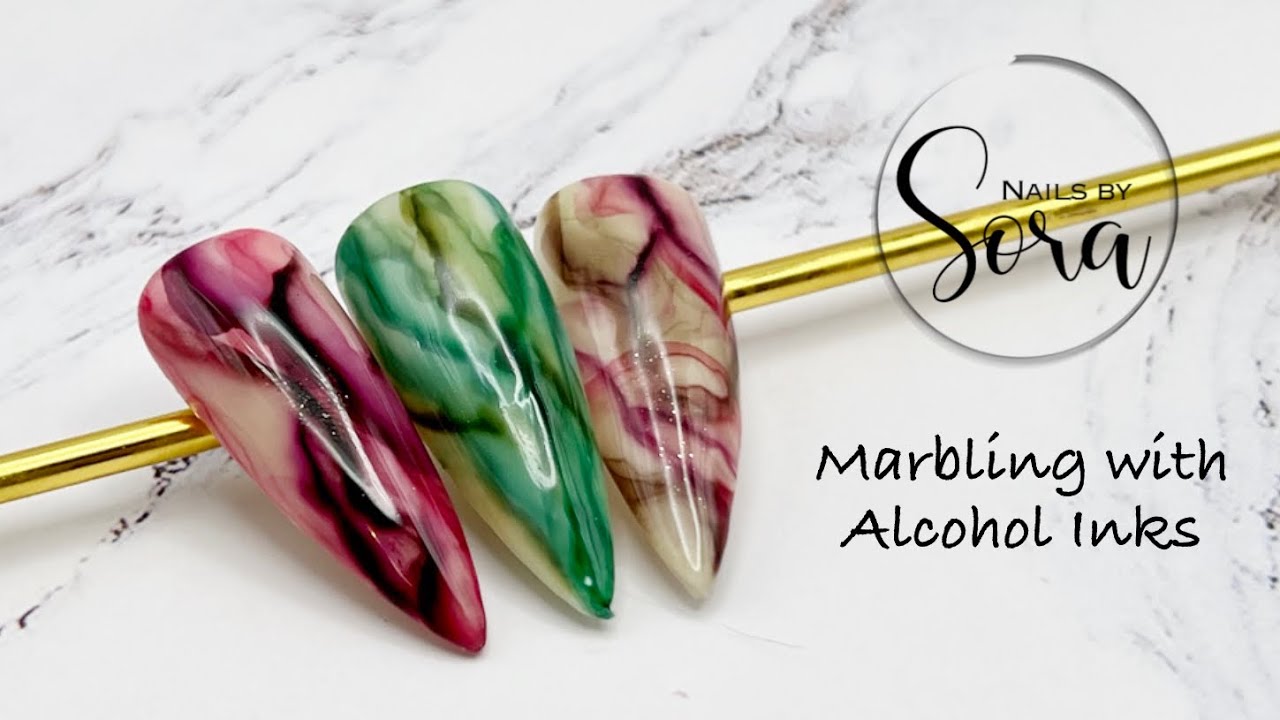 How to Use Alcohol Inks | Marbling Technique | DymeNails Marble Queen Inks