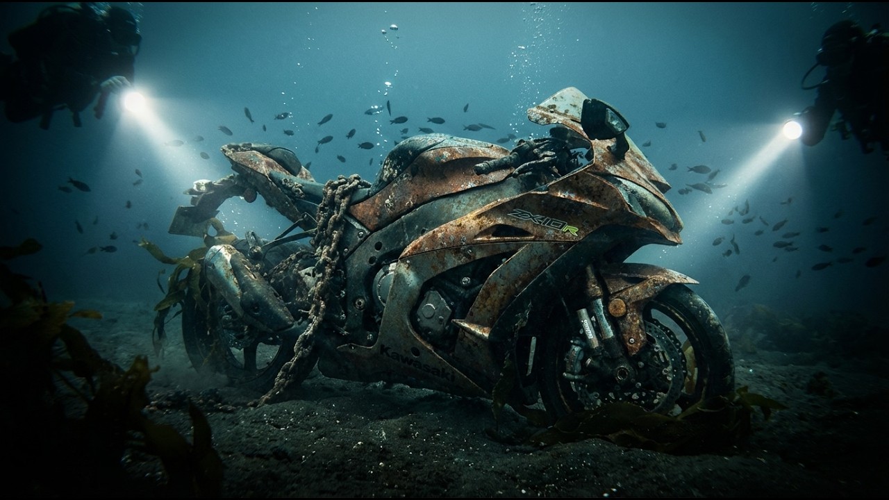 ASMR Bike Restoration Full Rebuild of Kawasaki Ninja ZX-10R (Deep Sea Rescue to Highway Ride)