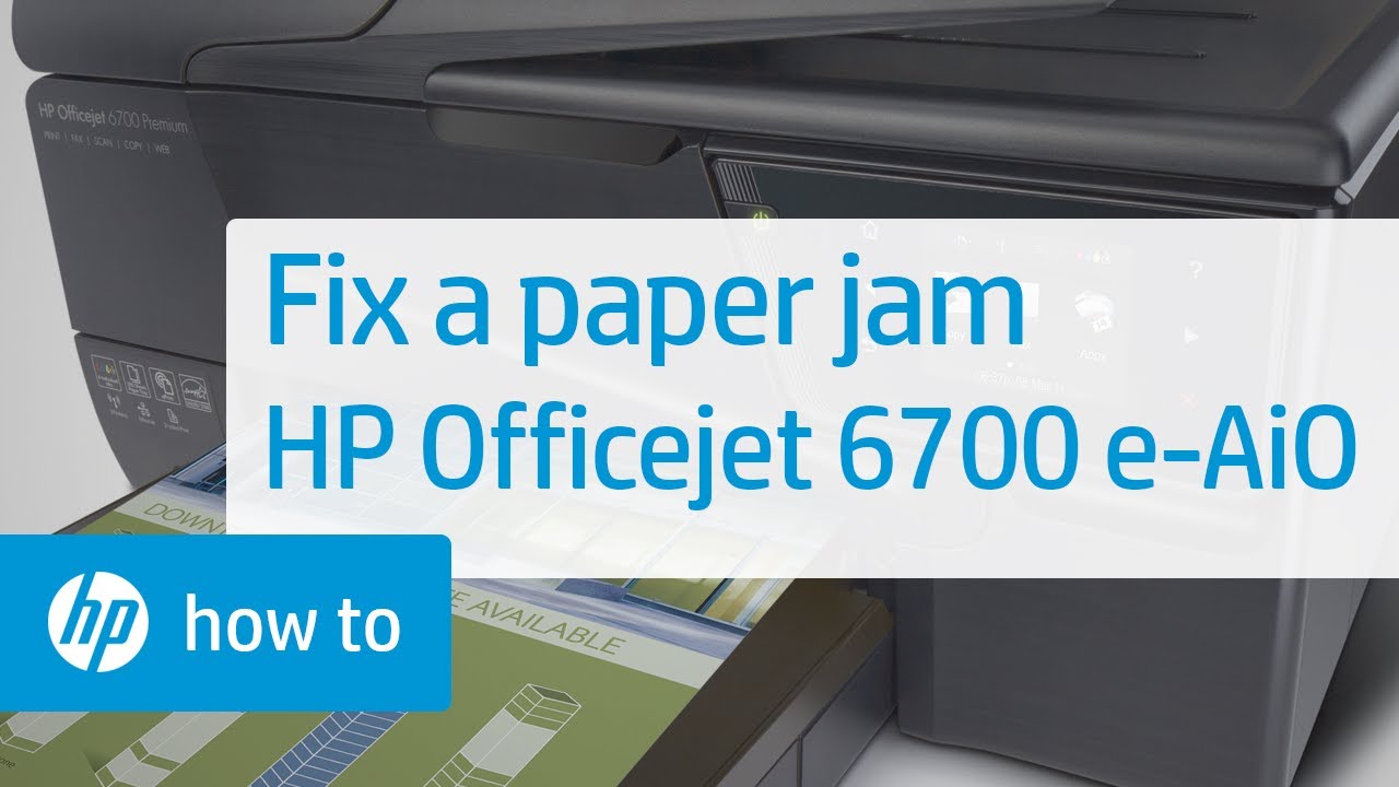 Fixing a Paper Jam | HP Officejet 6700 Premium e-All-in-One Printer (H711n) | HP