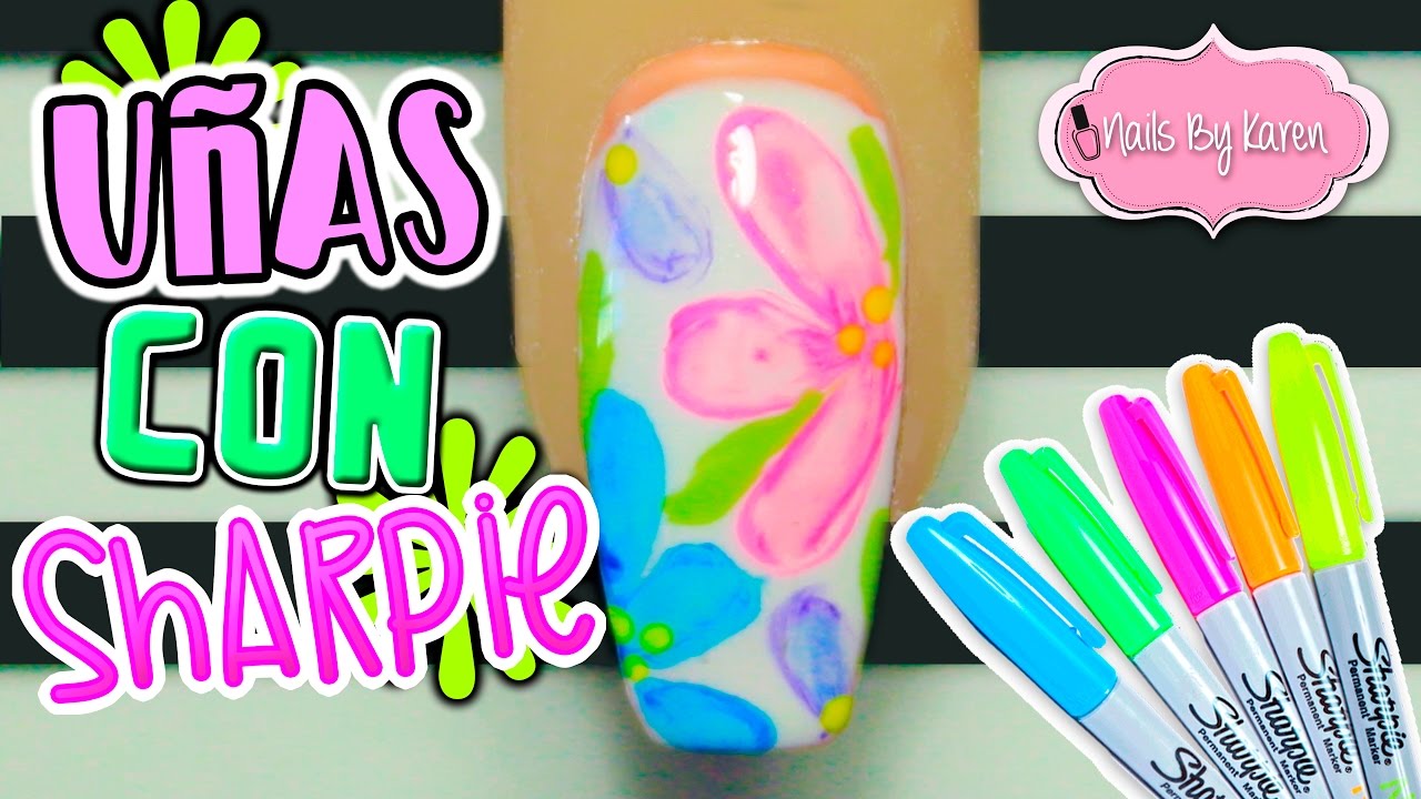 DECORA tus UÑAS con PLUMONES SHARPIE | Sharpie nail art