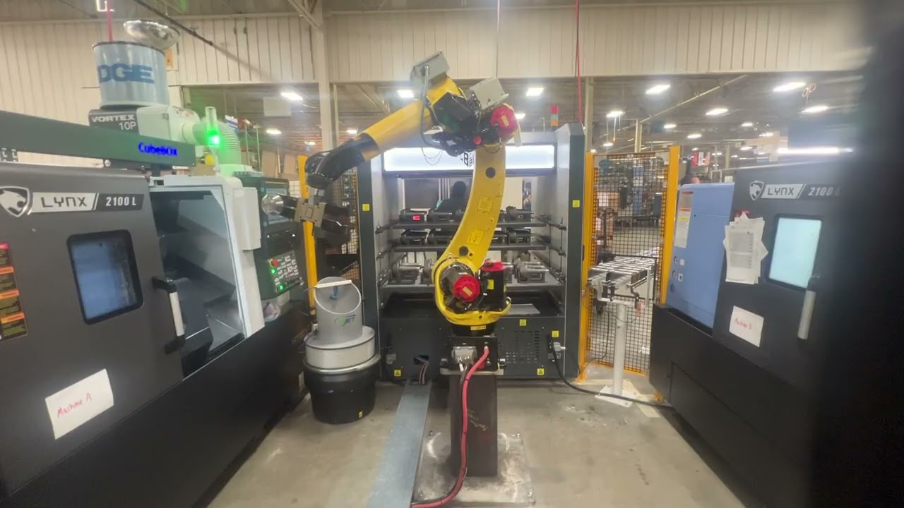 CubeBOX DR 3P Max Feeding Two DN Solutions Lathes