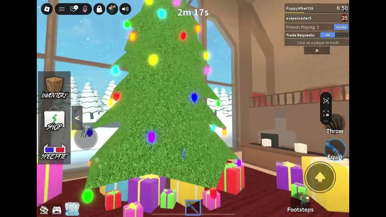 Doing a 1v1 with my brother in mm2!!!