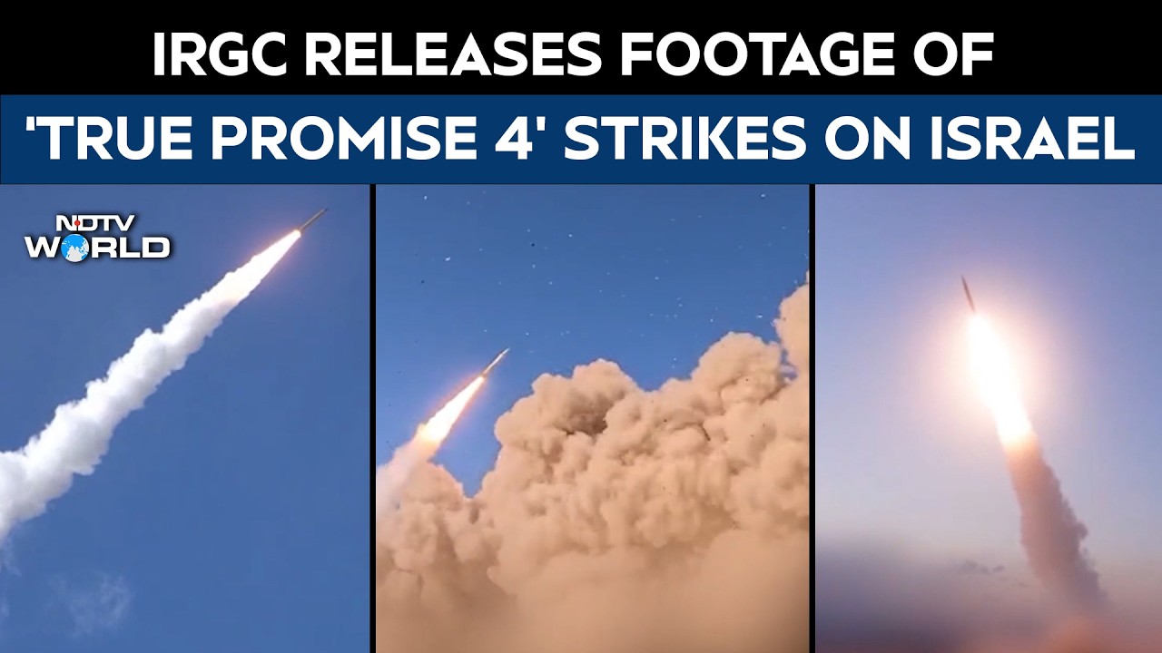 Iran Missile Attack | IRGC Releases Footage Of ‘Op True Promise 4’ Strikes On Israel, US Assets
