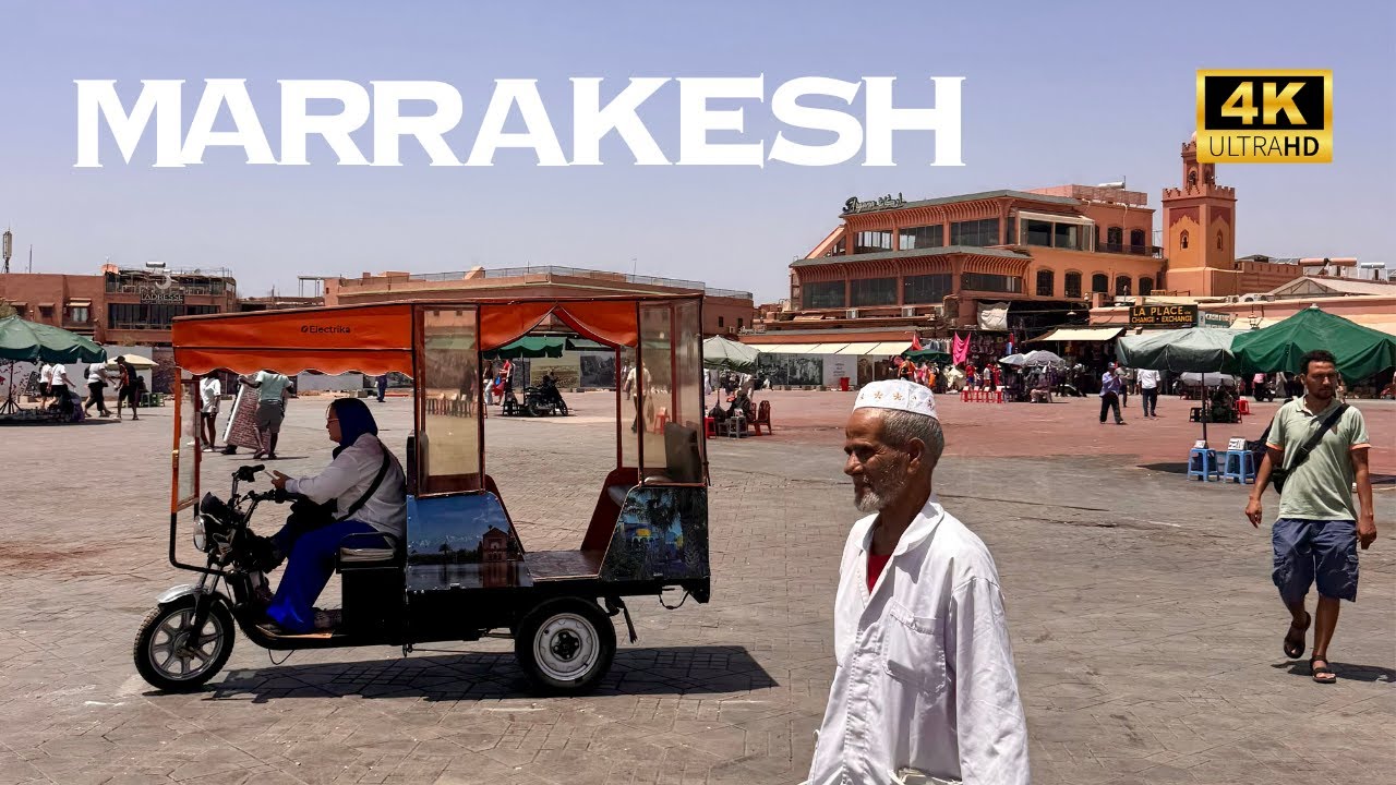 [4K] Marrakesh Morocco 🇲🇦🐧 Walking Tour