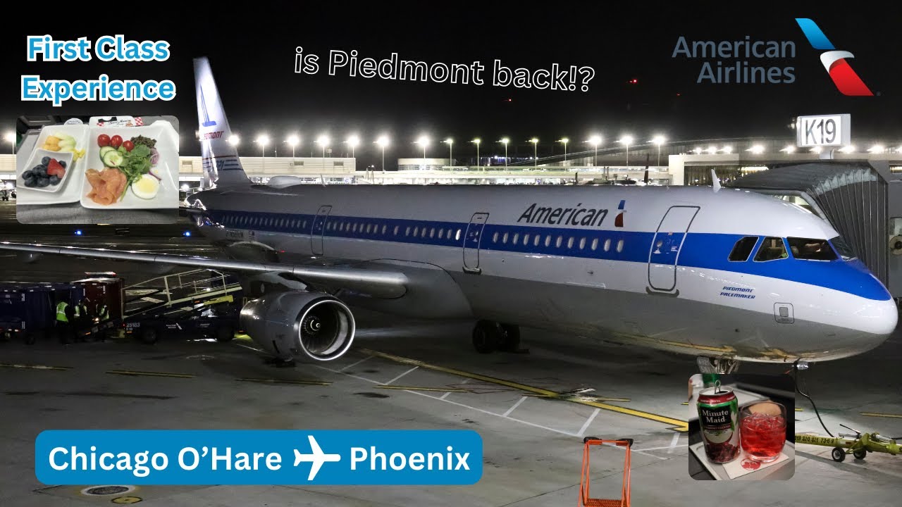 Flying First Class 80's Style? | American Air's Piedmont A321 Chicago O'Hare to Phoenix | #N581UW