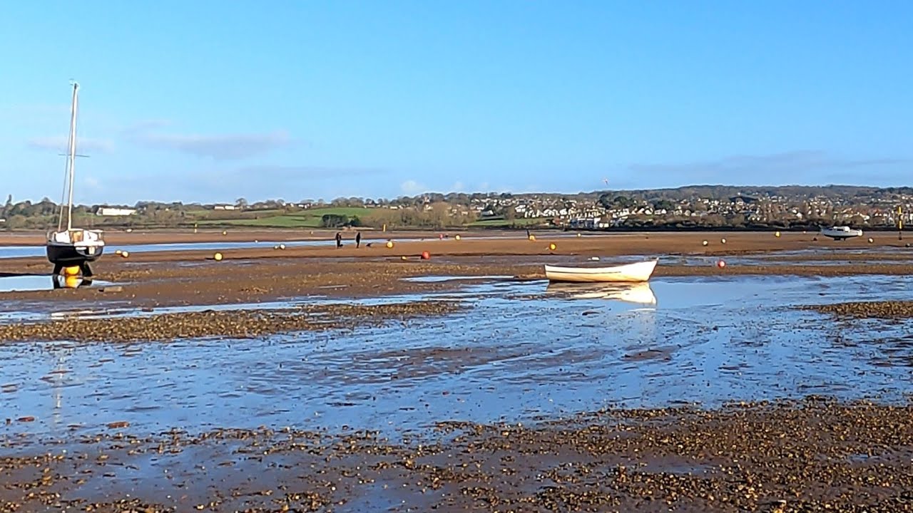 River Exe estuary, Devon. Walking the banks.