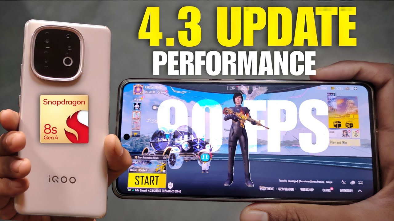 iQOO Neo 10 90 FPS Test BGMI 4.3 Update | Stable FPS | Battery Drain issue