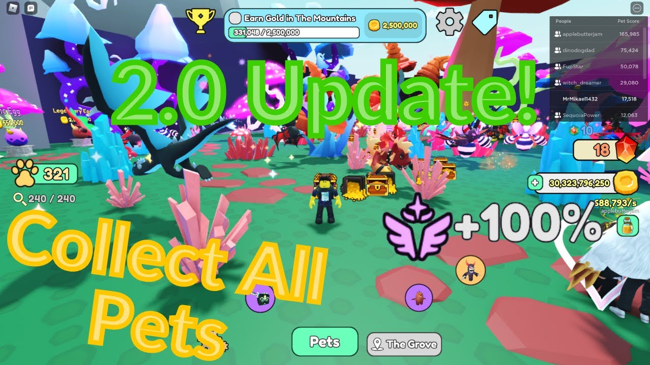 Roblox collect all pets | Getting max attack speed (Endgame 2.0 Update!)
