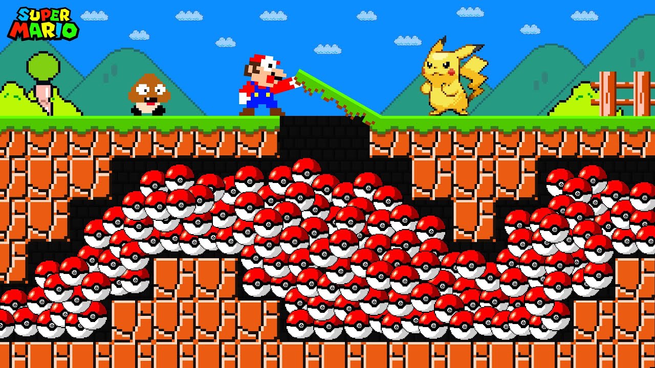 Mario and Luigi became IMMORTAL with Pokeball Maze in Super Mario Bros