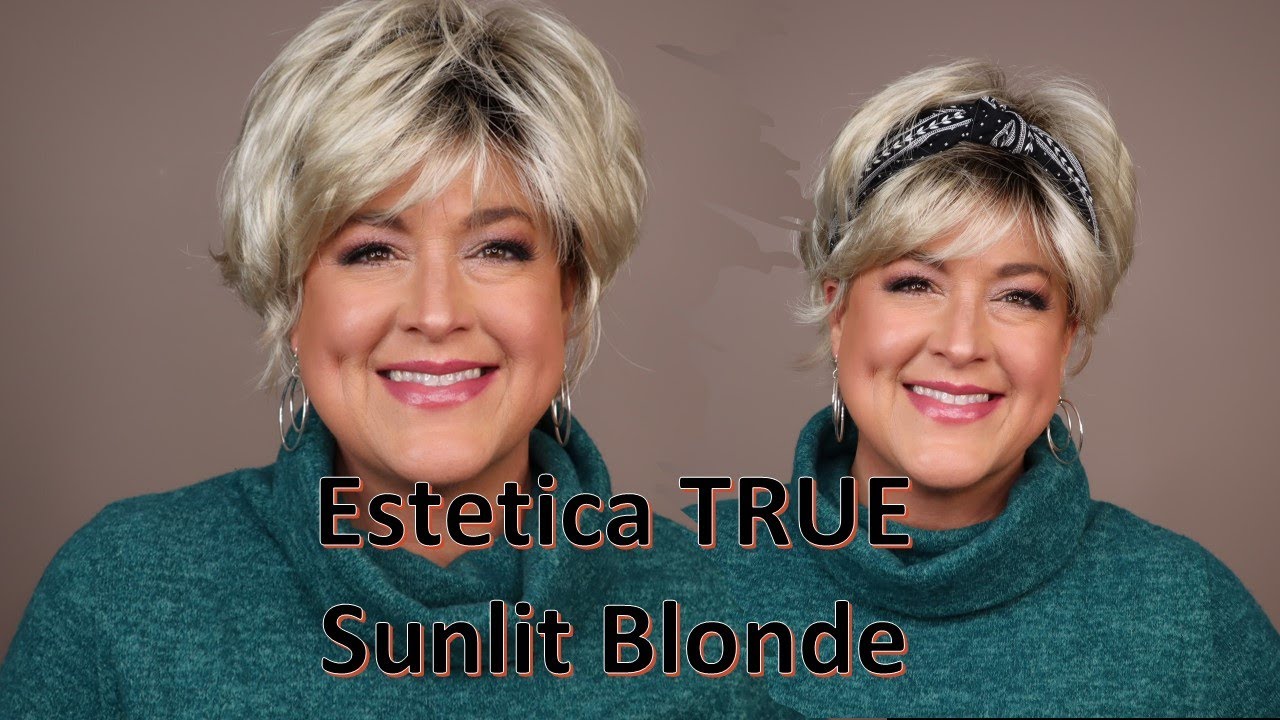 Estetica TRUE in SUNLIT BLONDE | NEW COLOR in this style!!  Short, sassy, and adorable wig!