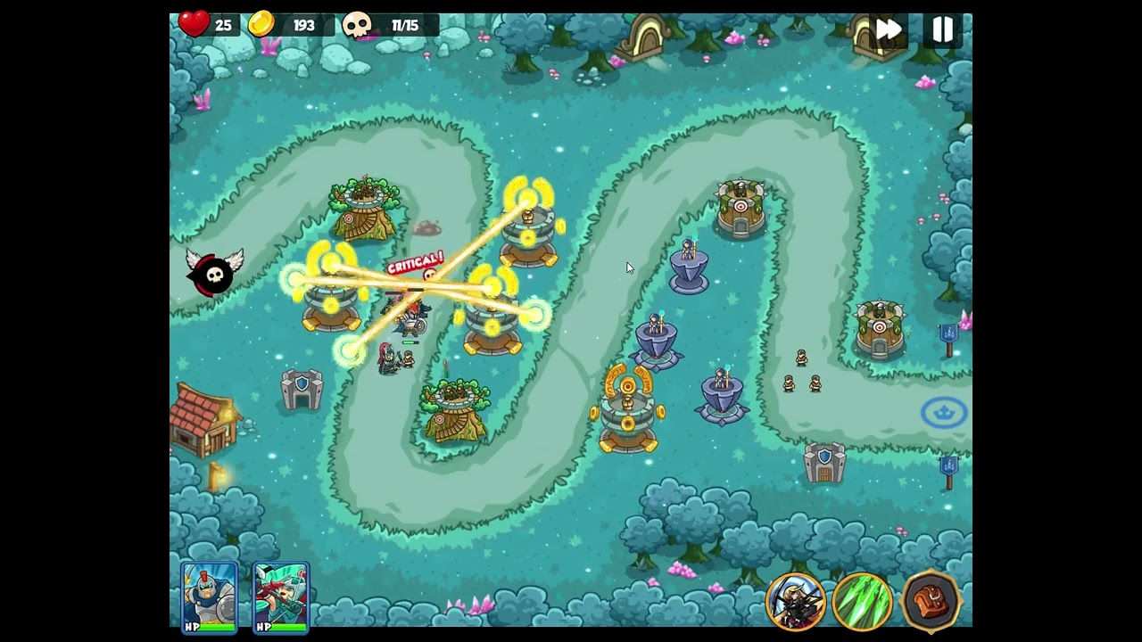 Epic Empire Tower Defense Level 13 normal with 2 starter heroes