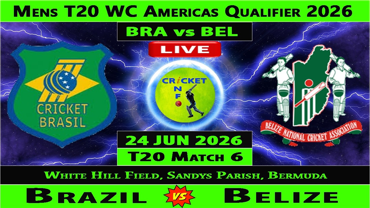 Brazil vs Belize | BRA vs BEL Live | 6th Match of Mens T20 WC Americas Qualifier 2026 | BEL vs BRA
