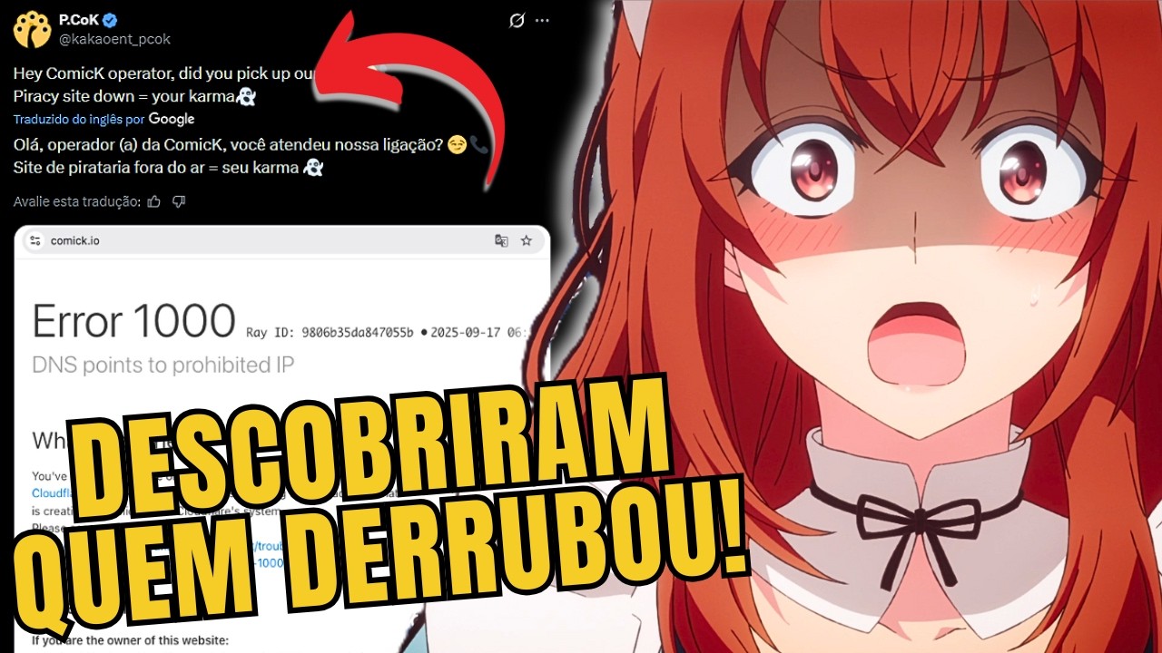 Descobriram A RESPONSÁVEL pela DERRUBADA de DIVERSOS SITES DE MANGÁS! E agora eles estão AMEAÇANDO!