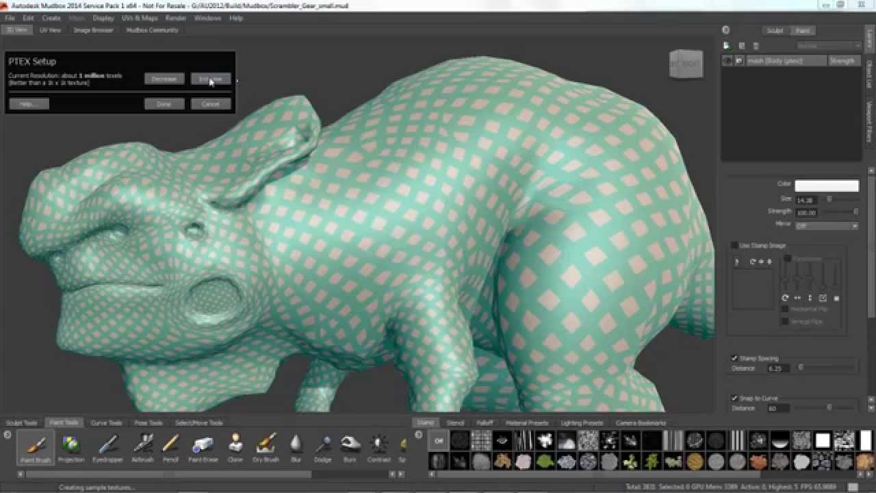 Ptex Painting in Mudbox