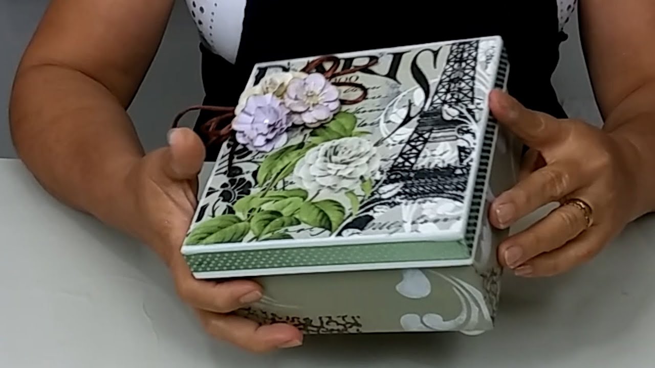 Decoupage com guardanapo no MDF e stencil