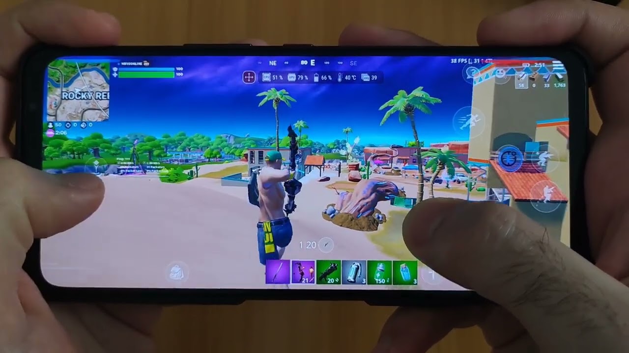 Fortnite Rog Phone 6 60fps Gameplay #rog6 #mobilegaming #fortniteclips