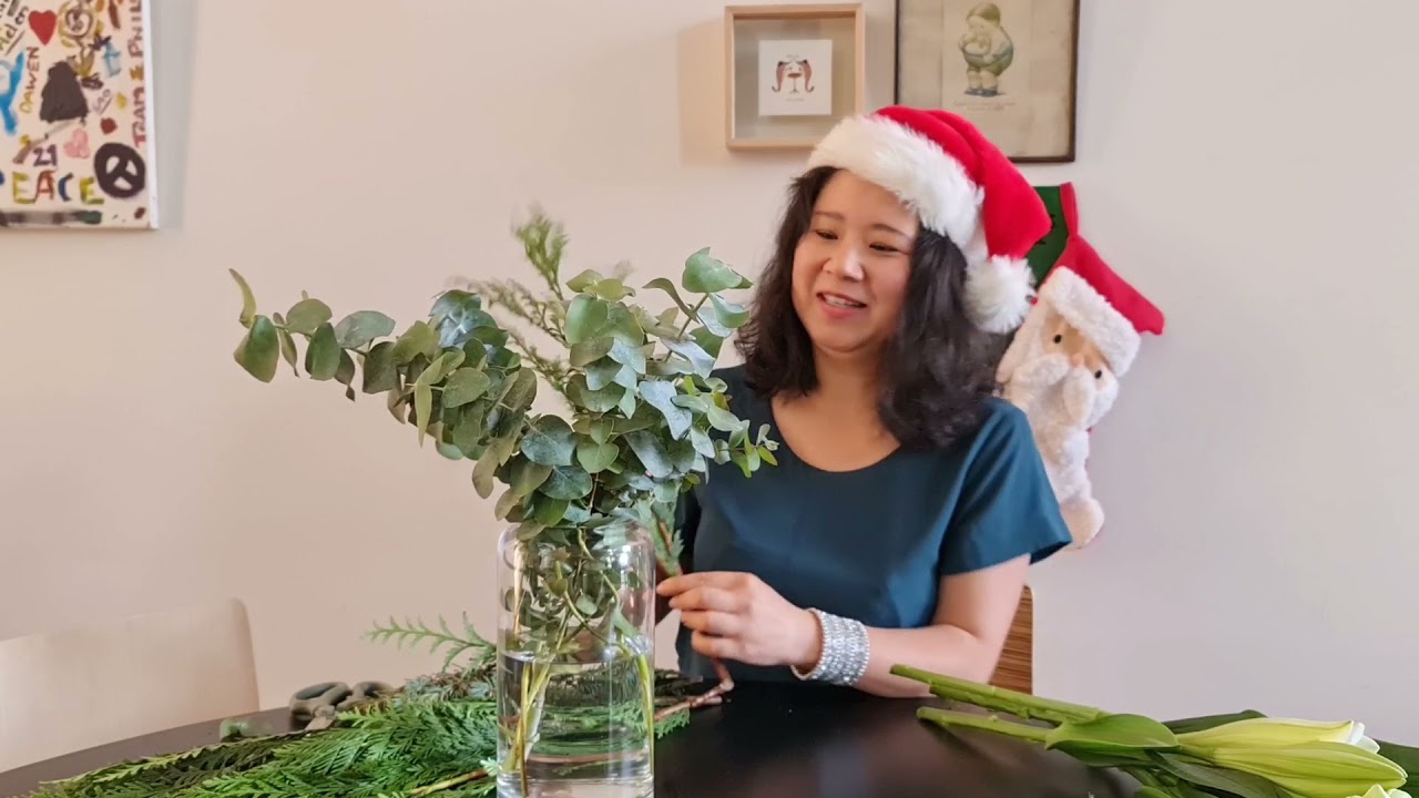 Christmas Lily Arrangement
