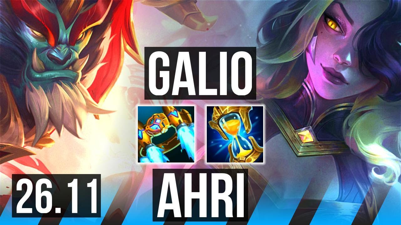 GALIO vs AHRI (MID) | KR Challenger | 26.11