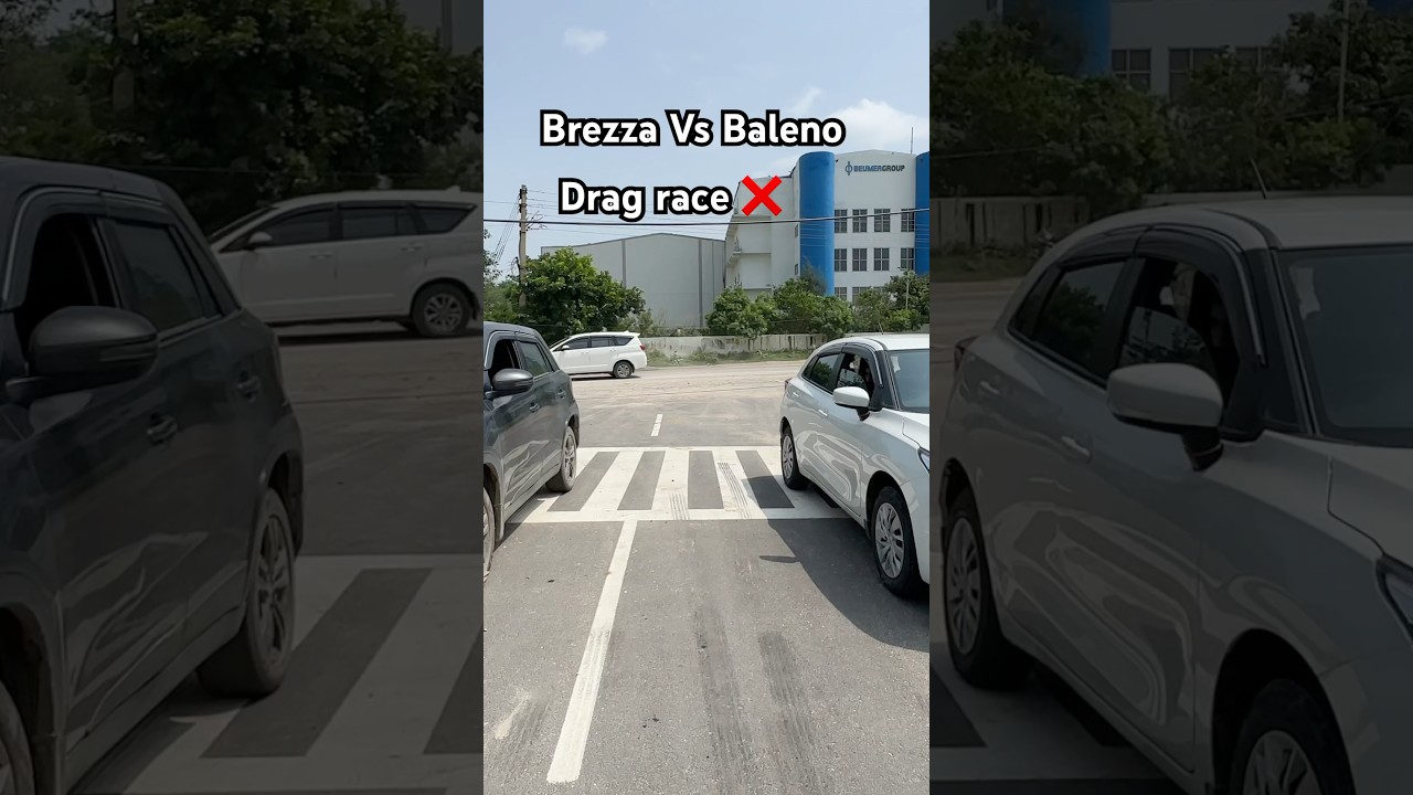 Drag race Brezza VS Baleno #viralshort #dragrace #marutisuzuki #baleno #brezza #shorts #trending