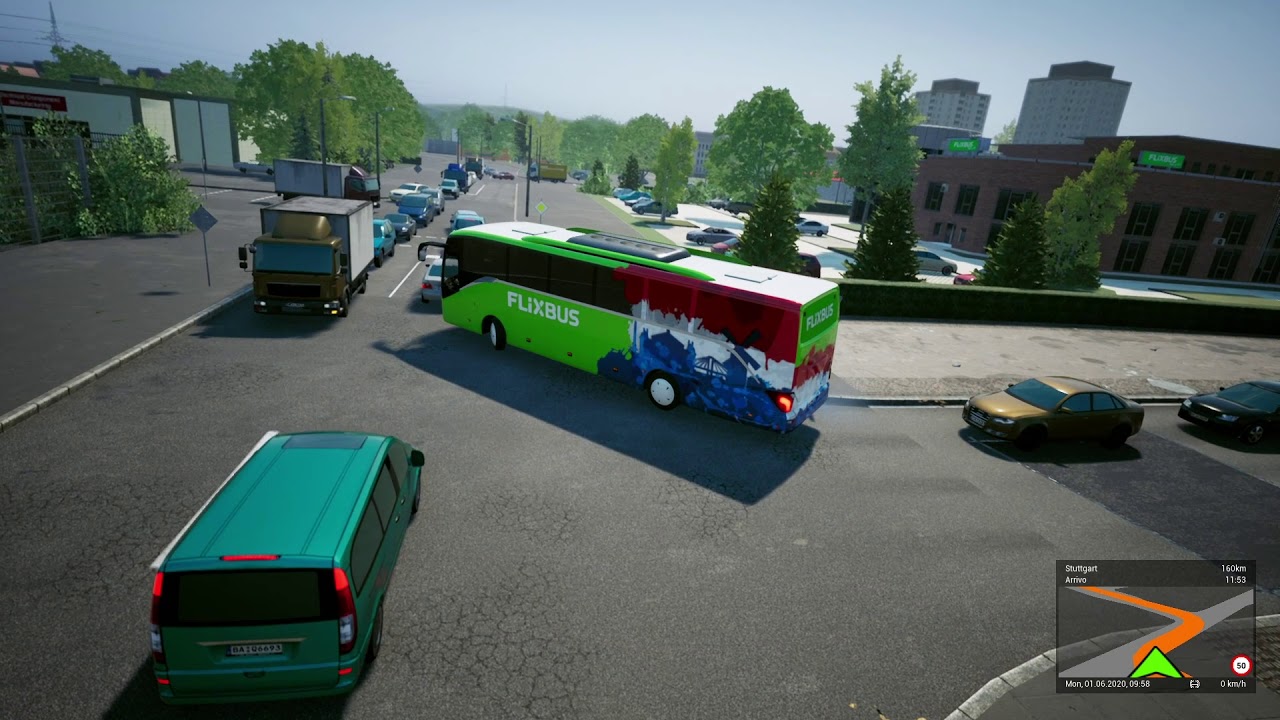 Fernbus Coach Simulator - Augsburg_Stuttgart - #1 - Thrustmaster T300 Alcantara - Gameplay