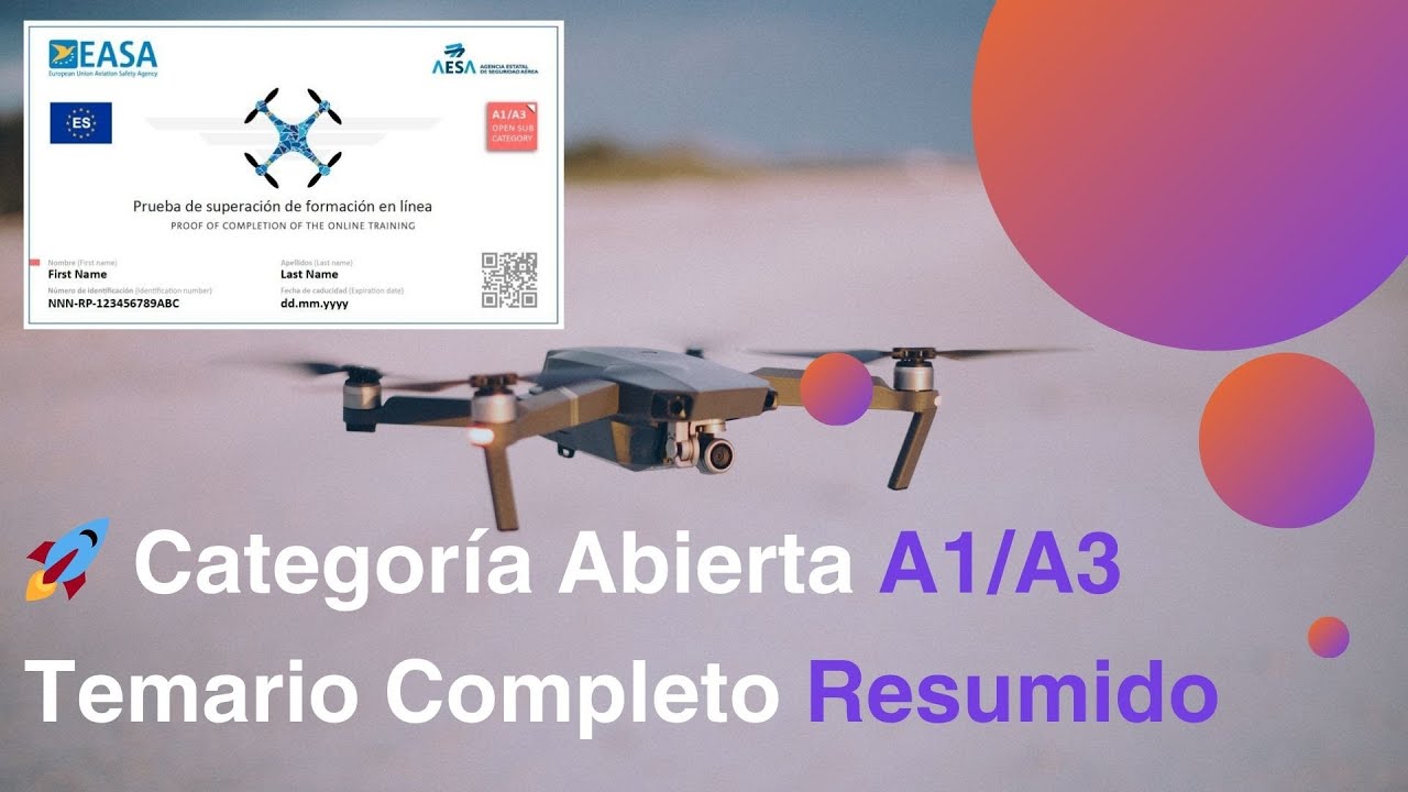 2026 Categoría Abierta A1/A3 TEMARIO AESA resumen I Formación DRONES 🤓🚀