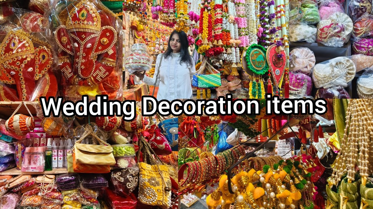 Kinari Bazar Chandni chowk /Wedding Decoration items 😍 Wholesale Market, Chitra tewar vlogger 