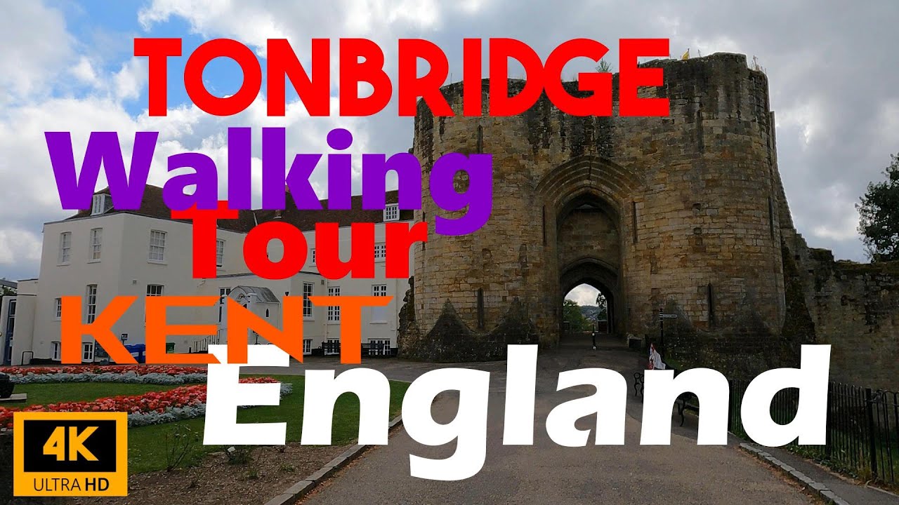 Tonbridge Walking Tour. Kent England | 4K