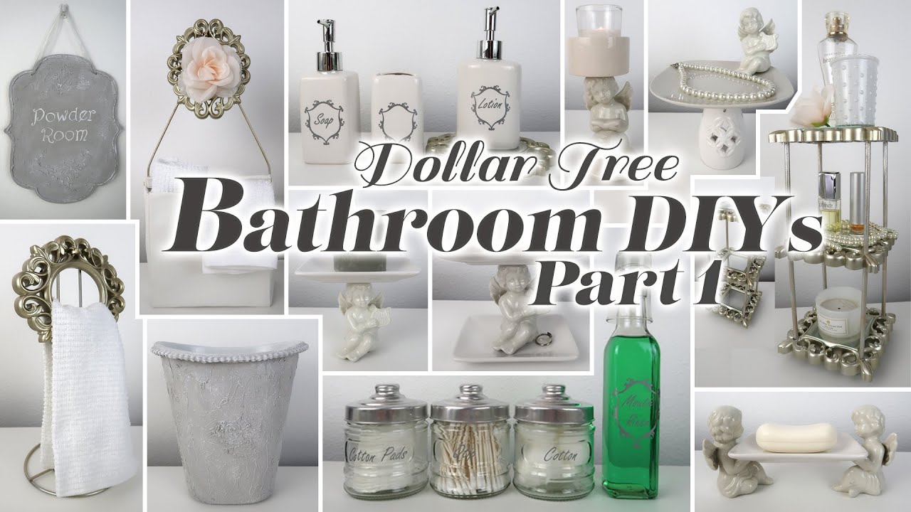 DOLLAR TREE DIY BATHROOM DECOR PART 1