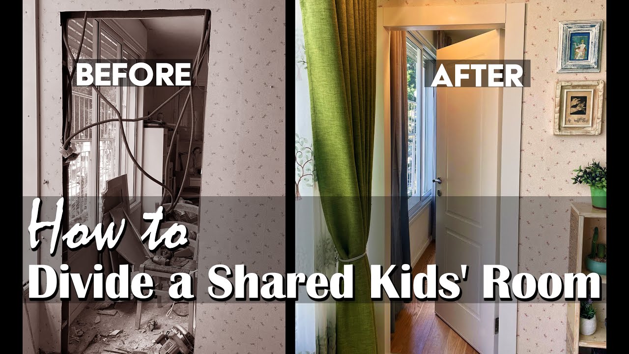 How to Divide a Shared Kids' Room- DIY Project