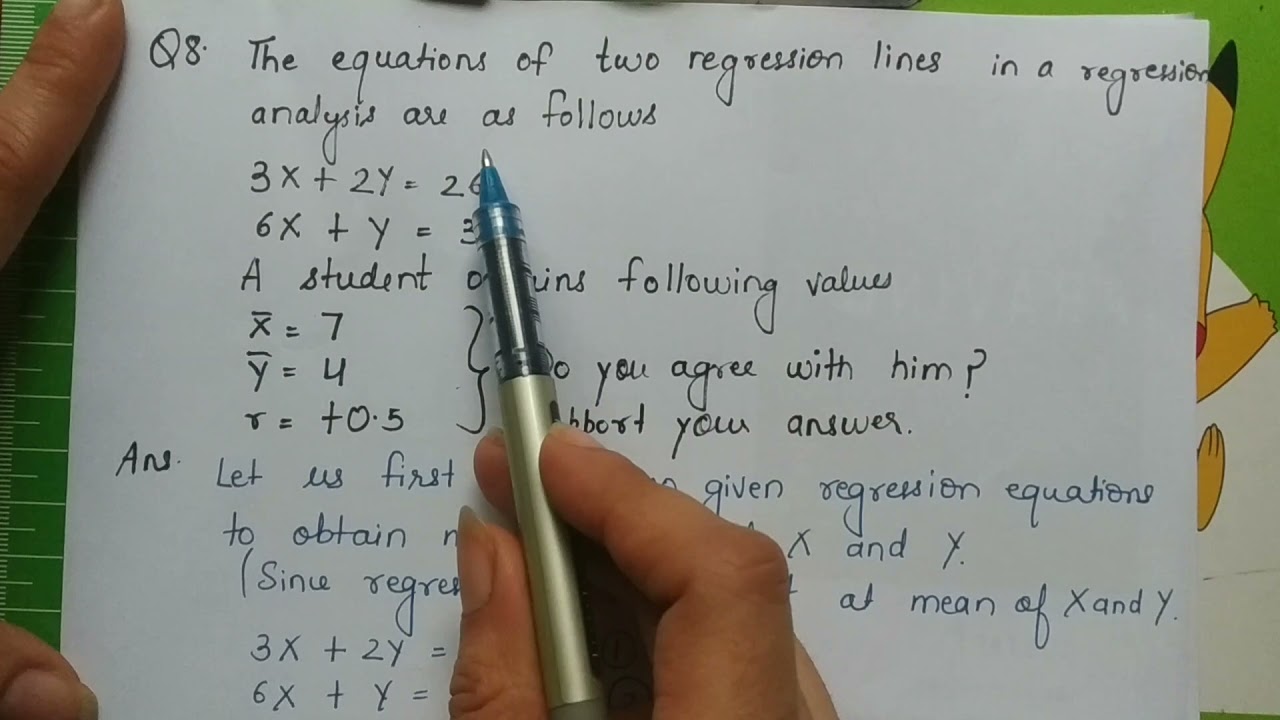 Exam Oriented Questions on Regression Analysis