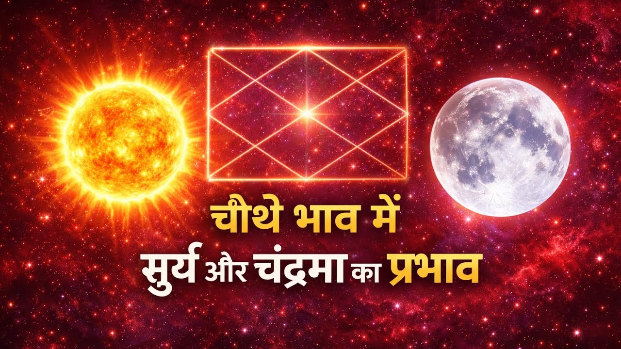 चतुर्थ भाव में सूर्य और चंद्रमा का प्रभाव | सुख, माता, संपत्ति और मानसिक शांति के गुप्त रहस्य 🌼